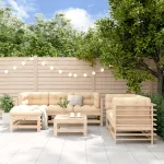 Set mobilier de grădină, 7 piese, lemn masiv de pin GartenMobel Dekor