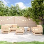 Set mobilier de grădină din 8 piese, lemn masiv de pin GartenMobel Dekor