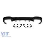Difuzor tip 43 potrivit pentru bara din spate A Design line, GLC63, GLC43 a Mercedes GLC SUV X253 2015-2022 -oo--oo-, cu garnitură de lac negru Performance AutoTuning