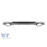 Difuzor tip RS3 cu capete negre potrivit pentru bara spate standard a Audi A3 2013-2016 sedan, cabriolet Performance AutoTuning
