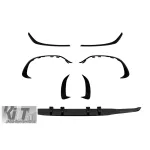 Pachet Aero tip A45S potrivit pentru Mercedes Clasa A W177 după 2018 cu pachetul A45 A Design, lac negru Performance AutoTuning