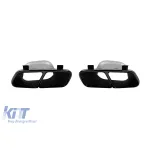 Set de terminații de evacuare negre tip GLA45 potrivite pentru Mercedes GLA X156 2013-2019 Performance AutoTuning
