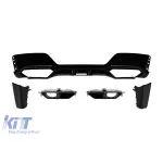 Difuzor M Performance Design Design cu capete negre tip 760, potrivit pentru bara spate M a BMW Seria 7 G70 după 2023, -oo-oo-, lac negru Performance AutoTuning