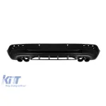 Difuzor tip GLA45 cu capete negre, potrivit pentru bara de protecție A Design la Mercedes GLA H247 după 2020 -oo-oo-, cu garnitură neagră Performance AutoTuning
