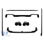 Pachet Aero tip Black Knight cu ieșiri de evacuare potrivit pentru BMW X4 G02 2022-2024 pentru modelul cu pachet M, -00-00-, lac negru Performance AutoTuning