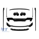 Pachet Aero tip Black Knight cu terminale potrivite pentru BMW X4 G02 2018-2021 pentru modelul cu pachet M, -00-00-, lac negru Performance AutoTuning