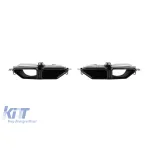 Set de capete negre tip 760 potrivit pentru BMW Seria 7 G70 după 2023, pentru modelul echipat cu difuzor M Performance AutoTuning