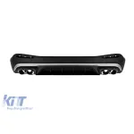 Difuzor tip GLC43 cu capace cromate pentru bara spate A Design potrivit pentru Mercedes GLC SUV X254 după 2023 -oo--oo-, cu garnitură cromată Performance AutoTuning