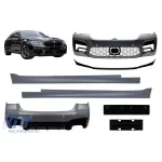 Pachet de tuning potrivit pentru BMW Seria 5 G30 Sedan 2021-2023 cu spoiler pentru bara de protecție frontală CS5 negru Performance AutoTuning