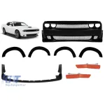 Pachet Demon cu bara frontală și extensii potrivite pentru aripile din față și din spate pentru Dodge Challenger 2015-2021 Performance AutoTuning