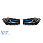 Set de faruri LED tip LCI potrivit pentru BMW Seria 5 G30 sedan, G31 break 2017-2020 pentru modelele echipate cu bara de protecție M Sport LCI 2020-2022 Performance AutoTuning