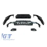 Difuzor tip M Performance Design Design cu capete cromate potrivit pentru bara M tech la BMW seria 2 G42 coupe după 2022, lac negru Performance AutoTuning