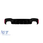 Difuzor tip M5 Competition potrivit pentru versiunile 530, 540 cu bara de protecție M Technik spate pe BMW Seria 5 G30 sedan, G31 break 2017-2020 -oo--oo-, lac negru Performance AutoTuning