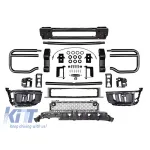 Kit de bull bar tip G63 cu grile laterale pentru bara de protecție frontală A design, potrivit pentru Mercedes G-Class W465 după 2024 Performance AutoTuning