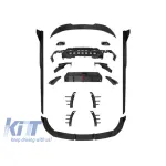 Pachet Aero tip BF design potrivit pentru BMW Seria 2 G42 coupe după 2022, pentru modelul echipat cu pachet M tech, lac negru Performance AutoTuning