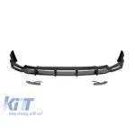 Spoiler tip Competition cu lumini LED potrivit pentru bara de protecție M tech frontală pe BMW X5 G05 LCI după 2023, lac negru Performance AutoTuning