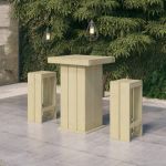 Set mobilier de bar de grădină, 3 piese, lemn de pin tratat GartenMobel Dekor