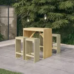 Set mobilier de bar de grădină, 5 piese, lemn de pin tratat GartenMobel Dekor