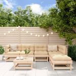 Set mobilier de grădină, 7 piese, lemn masiv de pin GartenMobel Dekor