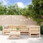 Set mobilier relexare de grădină, 6 piese, lemn masiv de pin GartenMobel Dekor
