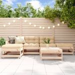 Set mobilier relexare de grădină, 6 piese, lemn masiv de pin GartenMobel Dekor