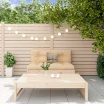 Set mobilier relaxare de grădină, 2 piese, lemn masiv de pin GartenMobel Dekor