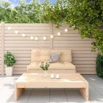 Set mobilier relaxare de grădină, 2 piese, lemn masiv de pin GartenMobel Dekor