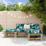 Set mobilier relaxare de grădină, 4 piese, lemn de pin tratat GartenMobel Dekor