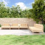 Set mobilier relexare de grădină, 6 piese, lemn masiv de pin GartenMobel Dekor