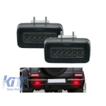 Set de lumini de ceață LED suplimentare, potrivite pentru bara de protecție din spate a Mercedes G-Class W463 1986-2018, cu bază fumurie, stânga și dreapta Performance AutoTuning