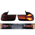 Set de lumini spate LED de tuning cu stilizare G05 LCI, potrivit pentru BMW X5 E70 2007-2013, stânga și dreapta, bază fumurie roșie Performance AutoTuning