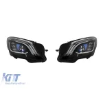 Kit de tuning faruri LED tip Facelift potrivit pentru Mercedes S-Class W222 2013-2017, bara de protecție din față 2013-2017, bază neagră, stânga și dreapta Performance AutoTuning