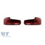 Stopuri LED tip CSL potrivite pentru BMW Seria 3 F30 2013-2018 cu bază roșie și fumurie, stânga și dreapta Performance AutoTuning