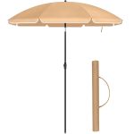 SONGMICS Umbrela terasa gradina sau plaja, cu inclinare, husa, diametru 160cm, taupe Household NewTrend