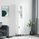 Dulap înalt, alb, 34,5x34x180 cm, lemn prelucrat GartenMobel Dekor