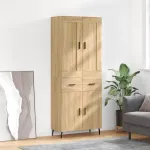 Dulap înalt, stejar sonoma, 69,5x34x180 cm, lemn compozit GartenMobel Dekor