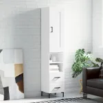 Dulap înalt, alb, 34,5x34x180 cm, lemn prelucrat GartenMobel Dekor