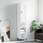 Dulap înalt, alb, 34,5x34x180 cm, lemn prelucrat GartenMobel Dekor