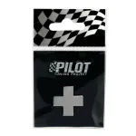 Autocolant 3D crom simbol plus 28 mm cu adeziv pentru personalizare auto