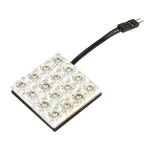 Panou LED auto cu 16 Hyper-Led rosu 12V, 35x35 mm