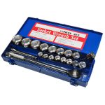 Trusă chei tubulare RealParts 21 piese, 3/4 inch, 19-50 mm, metric