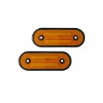 Lampa de gabarit cu LED 12/24V si catadioptru, galben, set 2 buc