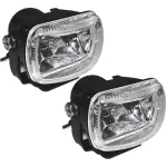 Set proiectoare auto rectangulare albe Carpoint 12V cu bec H3, 2 buc