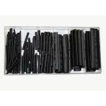 Set tuburi termocontractabile negre RealParts, 127 piese, 2.0-13 mm