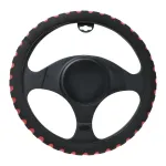 Husa volan rosie din burete, marime M, 37-39 cm, confort sporit