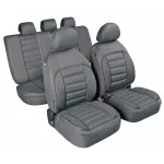 Huse scaun auto sport gri De-Luxe jacquard 9 piese, universale