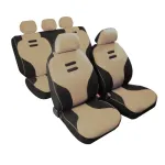 Huse scaun auto Kynox 9 piese bej pentru fata si bancheta spate
