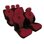 Huse scaun auto Kynox 9 piese, vin rosu, pentru fata si bancheta