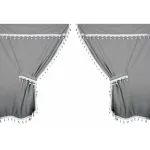 Set perdele camion Premiere gri 9 piese pentru cabină standard