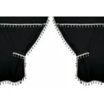 Set perdele camion Premiere 9 piese, negre, pentru cabina standard